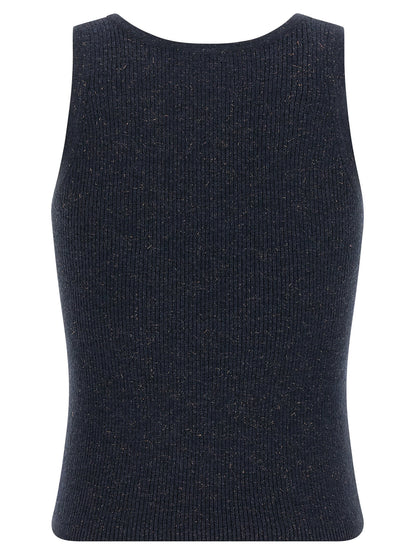 Brunello Cucinelli Sparkling Tank Top Blue