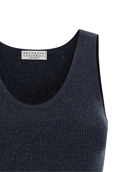 Brunello Cucinelli Sparkling Tank Top Blue