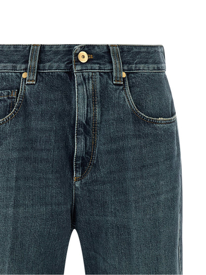 Brunello Cucinelli Contemporary Loose Jeans Blue