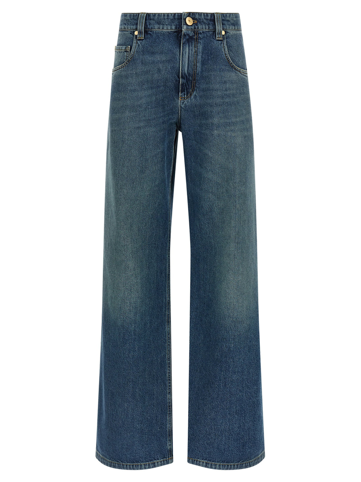 Brunello Cucinelli Stonewashed Denim Jeans Blue