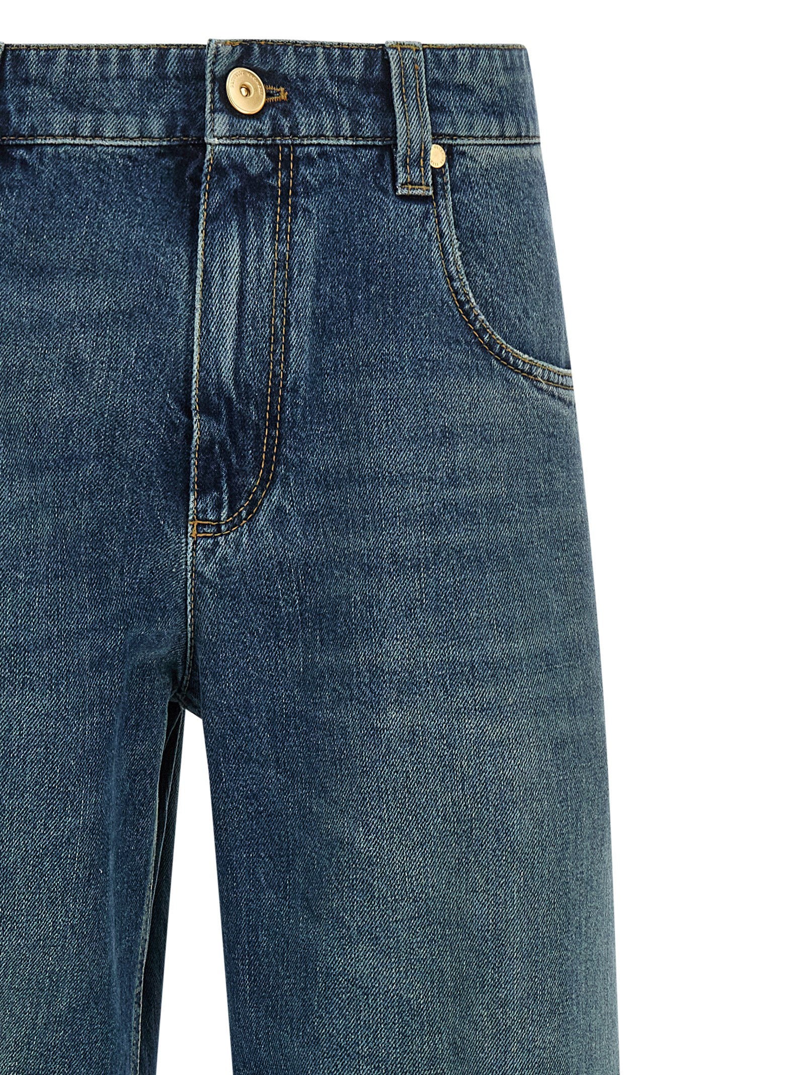 Brunello Cucinelli Stonewashed Denim Jeans Blue