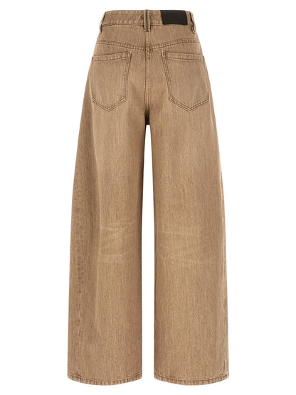 Brunello Cucinelli Wide Jeans Beige