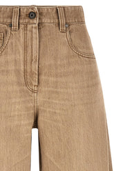 Brunello Cucinelli Wide Jeans Beige