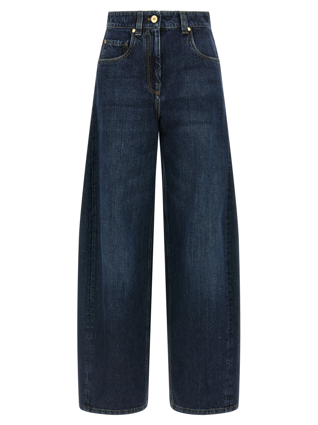Brunello Cucinelli Wide Barrel Full Lenght Jeans Blue