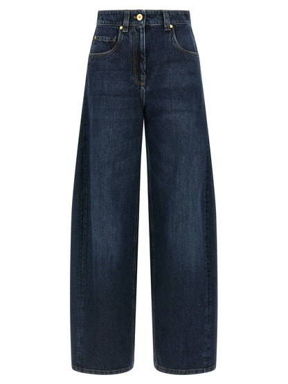 Brunello Cucinelli Wide Barrel Full Lenght Jeans Blue