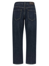 Brunello Cucinelli Shiny Bartack Jeans Blue