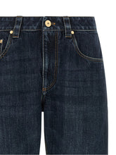 Brunello Cucinelli Shiny Bartack Jeans Blue