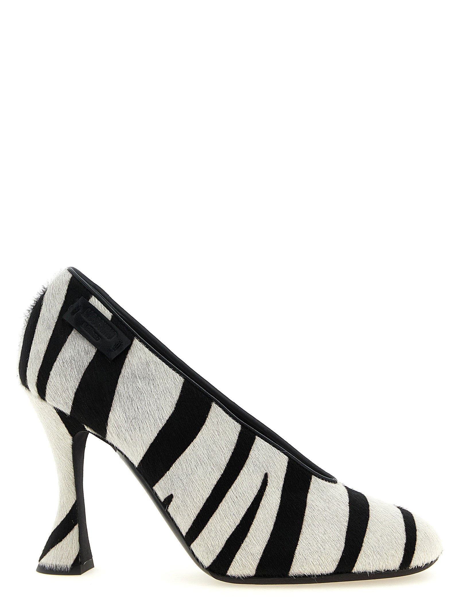 Moschino Zebra Pony Pumps White/Black