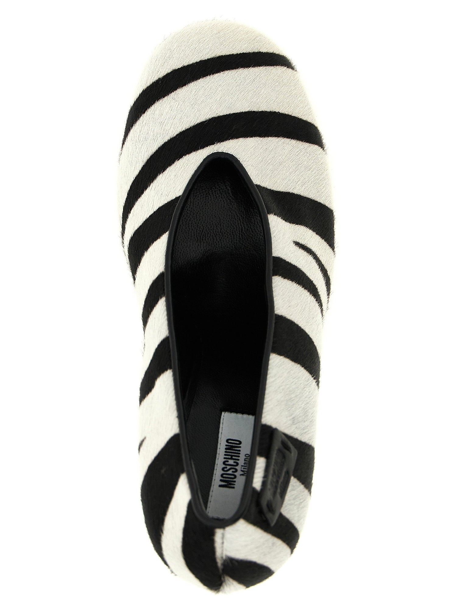 Moschino Zebra Pony Pumps White/Black