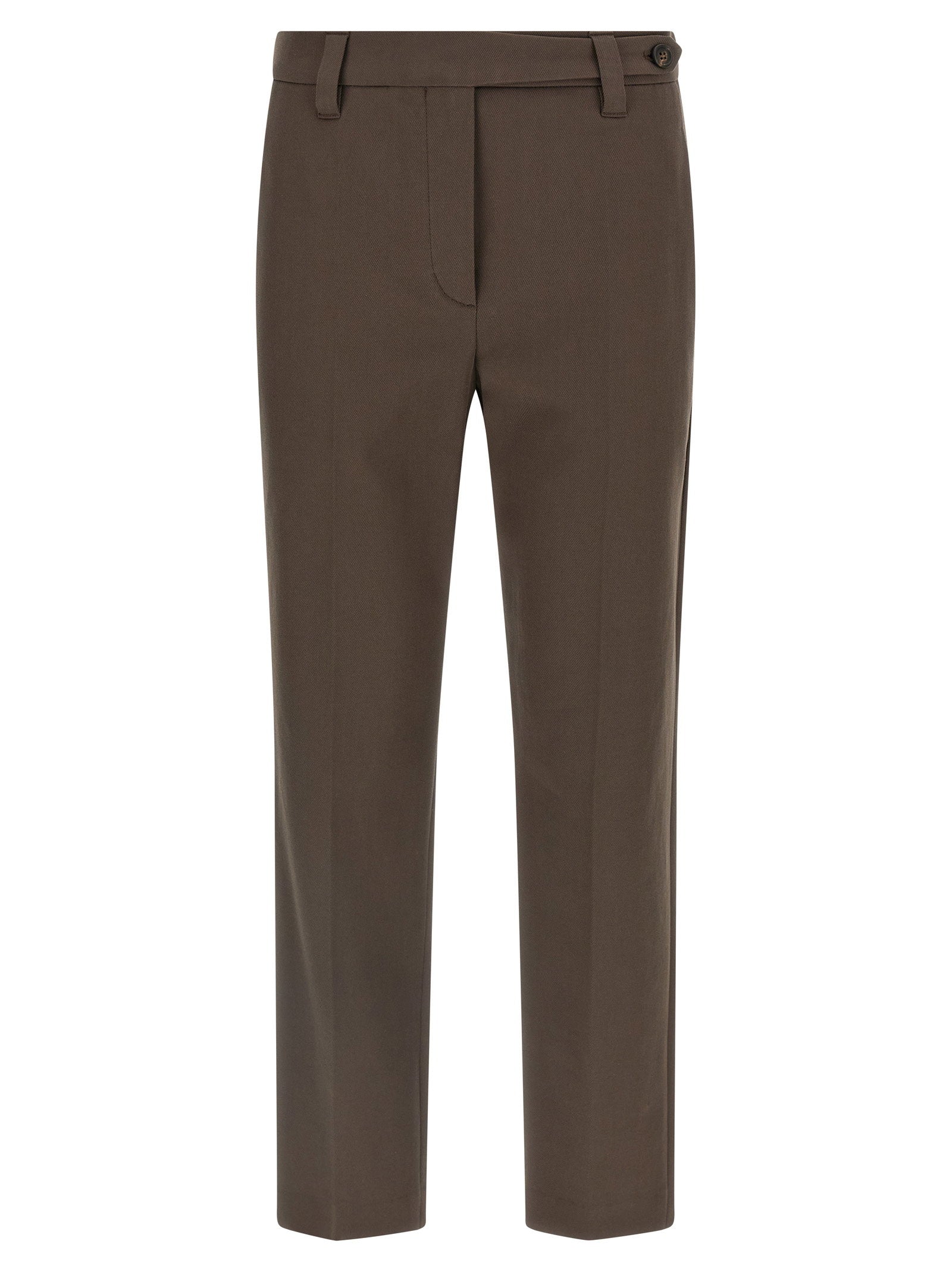 Brunello Cucinelli Cotton Trousers Brown