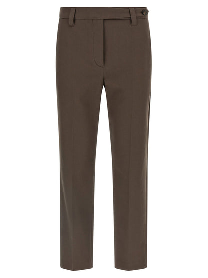 Brunello Cucinelli Cotton Trousers Brown