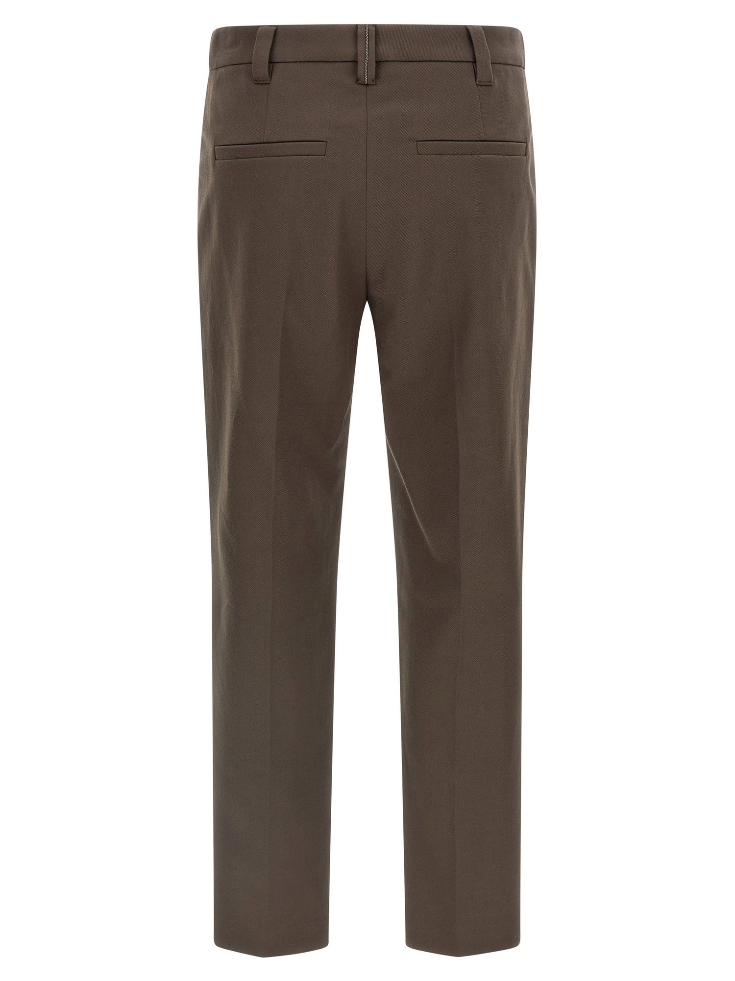 Brunello Cucinelli Cotton Trousers Brown