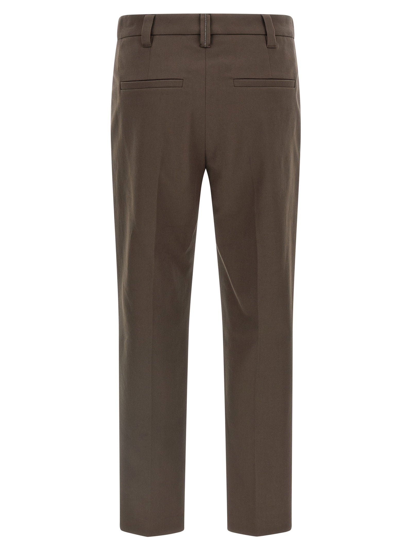 Brunello Cucinelli Cotton Trousers Brown
