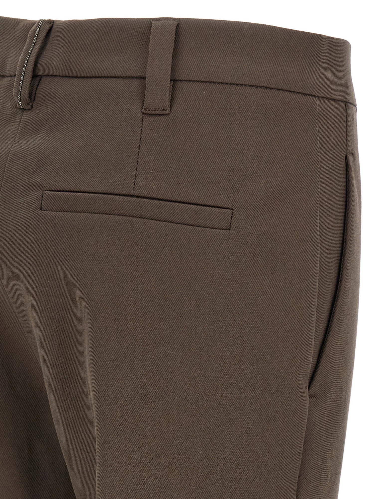 Brunello Cucinelli Cotton Trousers Brown