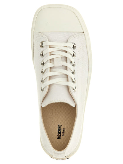 Moschino Canvas Sneakers White