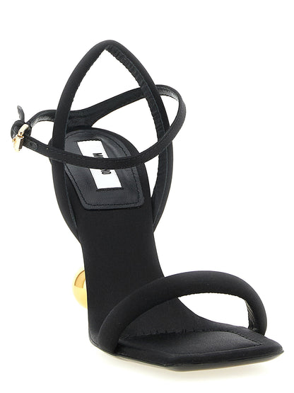 Moschino Satin Sandals Black