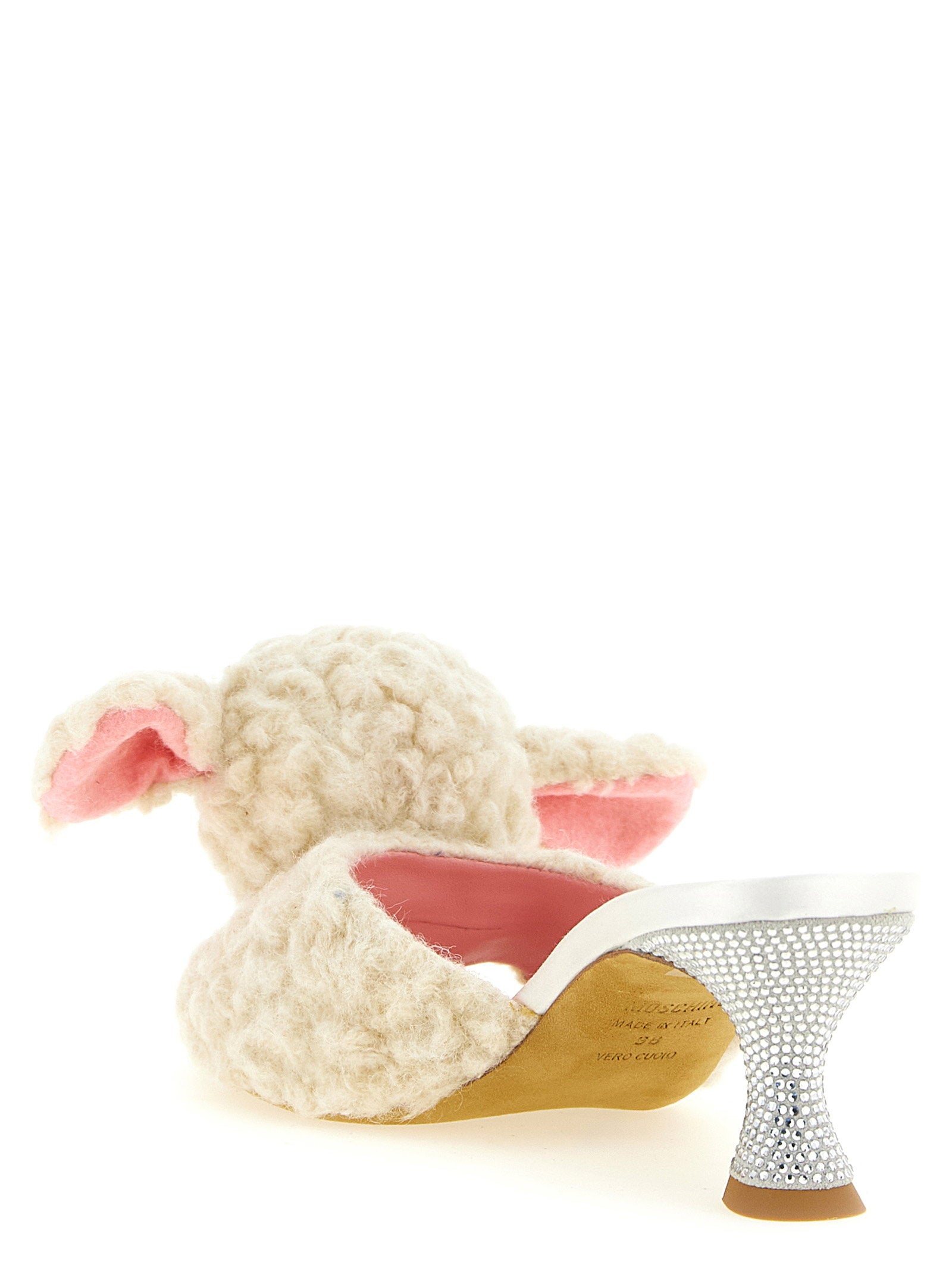 Moschino Sheep Mules White