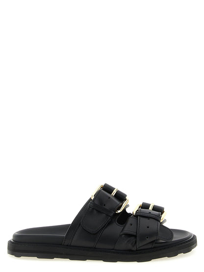 Moschino Double Strap Sandals Black