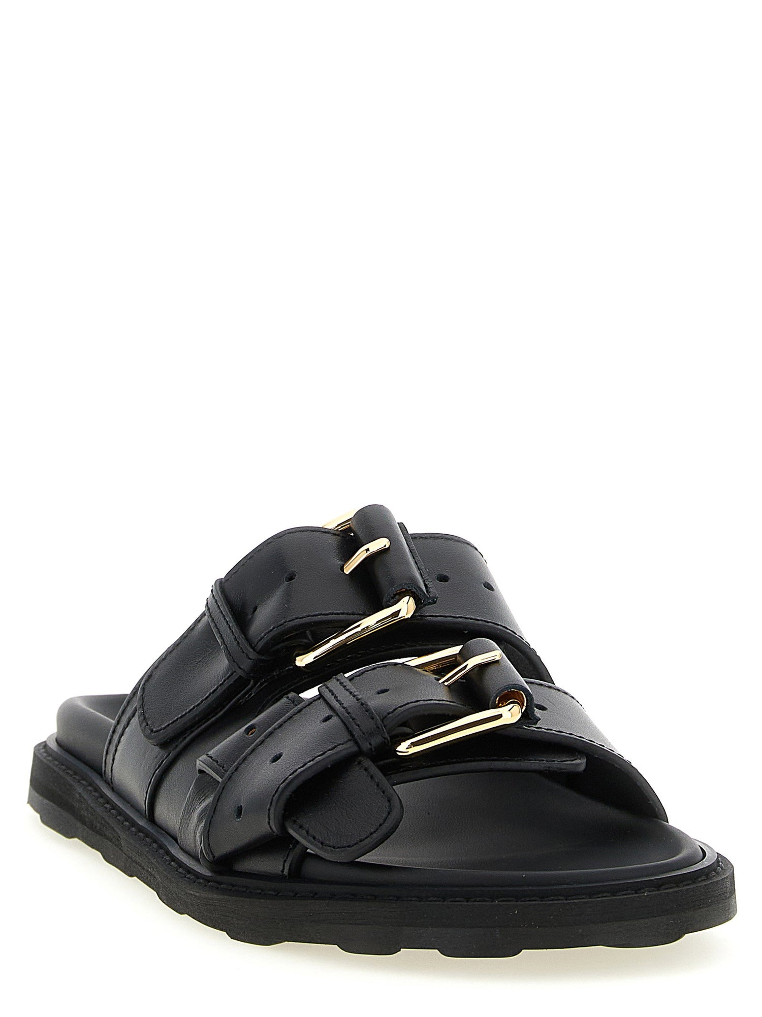 Moschino Double Strap Sandals Black