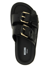 Moschino Double Strap Sandals Black