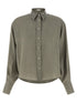 Brunello Cucinelli Sequin Collar Shirt Green