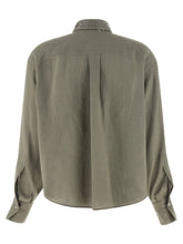Brunello Cucinelli Sequin Collar Shirt Green