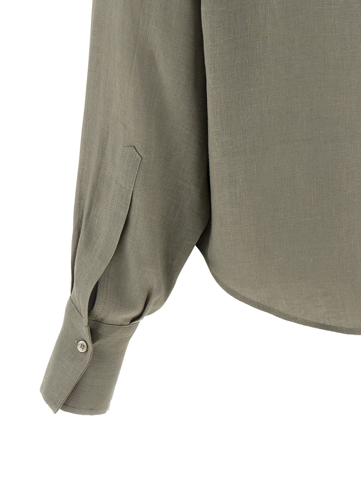 Brunello Cucinelli Sequin Collar Shirt Green