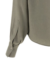 Brunello Cucinelli Sequin Collar Shirt Green
