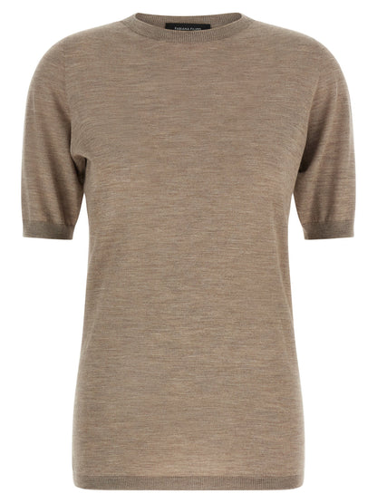 Fabiana Filippi Cashmere And Silk Sweater Beige