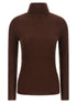 Fabiana Filippi Ribbed Turtleneck Sweater Brown