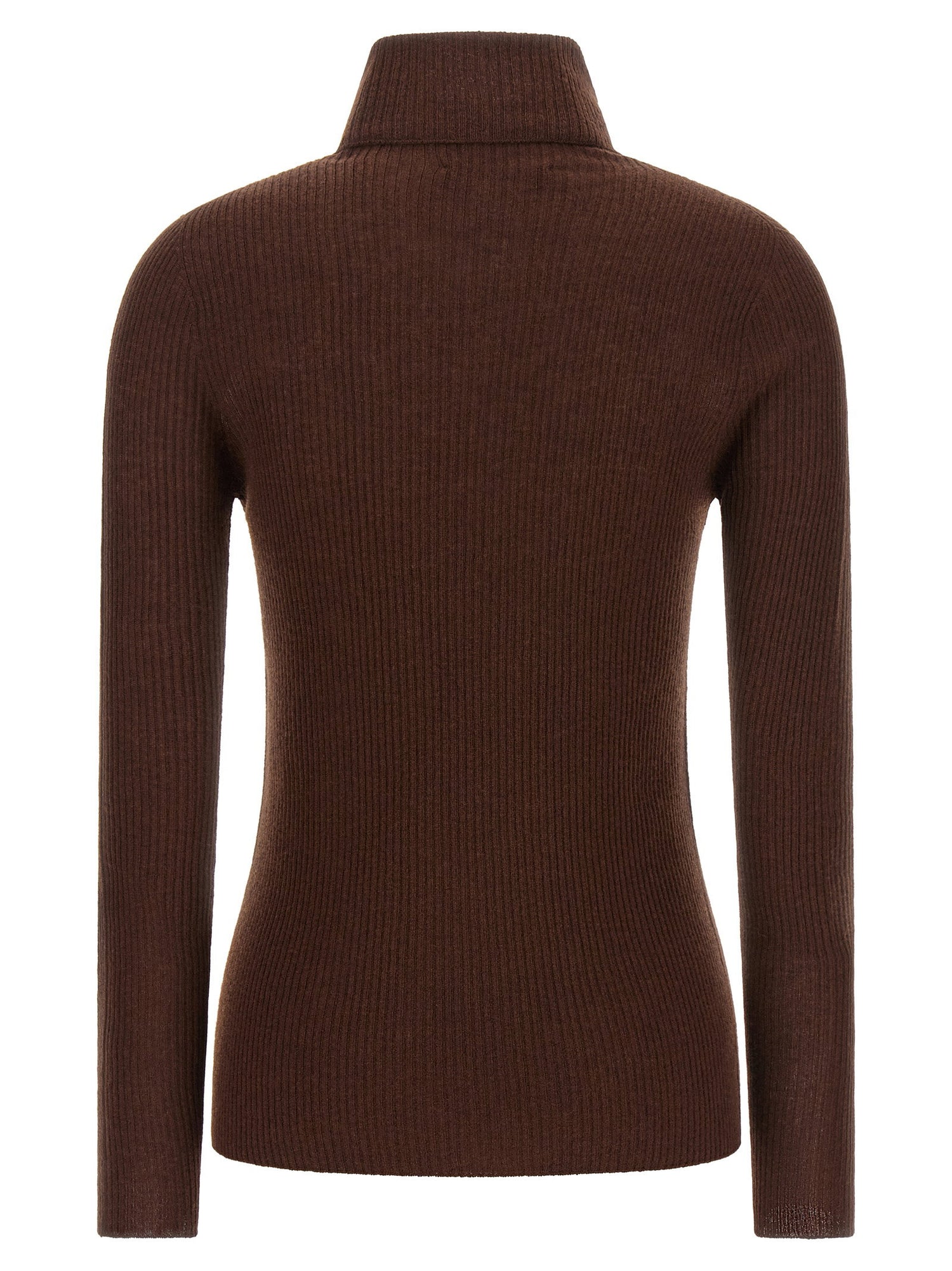 Fabiana Filippi Ribbed Turtleneck Sweater Brown