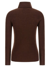 Fabiana Filippi Ribbed Turtleneck Sweater Brown