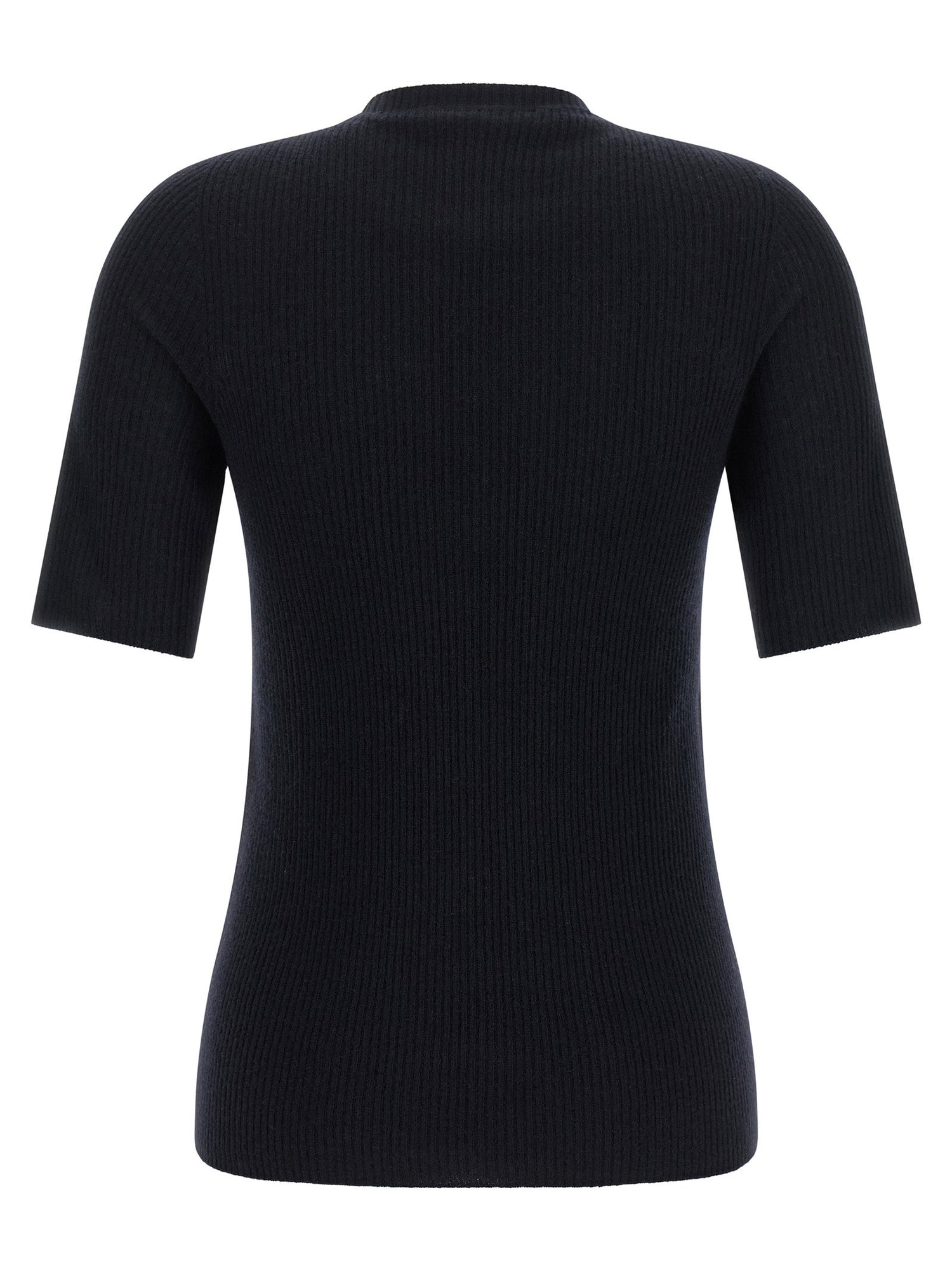 Fabiana Filippi Ribbed Knit T-shirt Blue