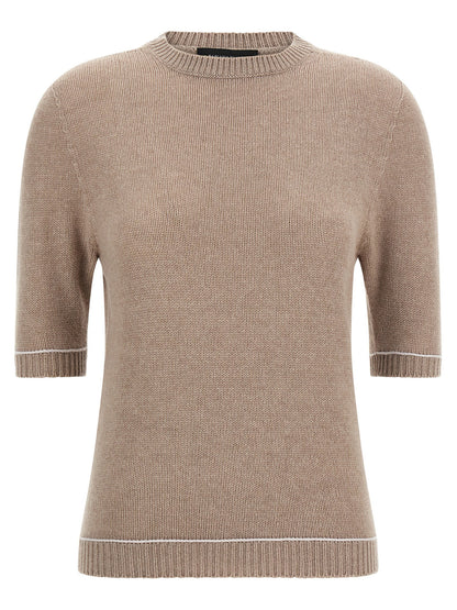 Fabiana Filippi Gauze Platinum Sweater Beige