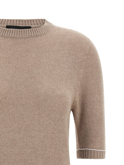 Fabiana Filippi Gauze Platinum Sweater Beige