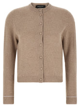 Fabiana Filippi Covered Buttons Cardigan Beige