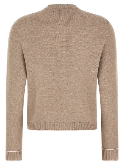 Fabiana Filippi Covered Buttons Cardigan Beige
