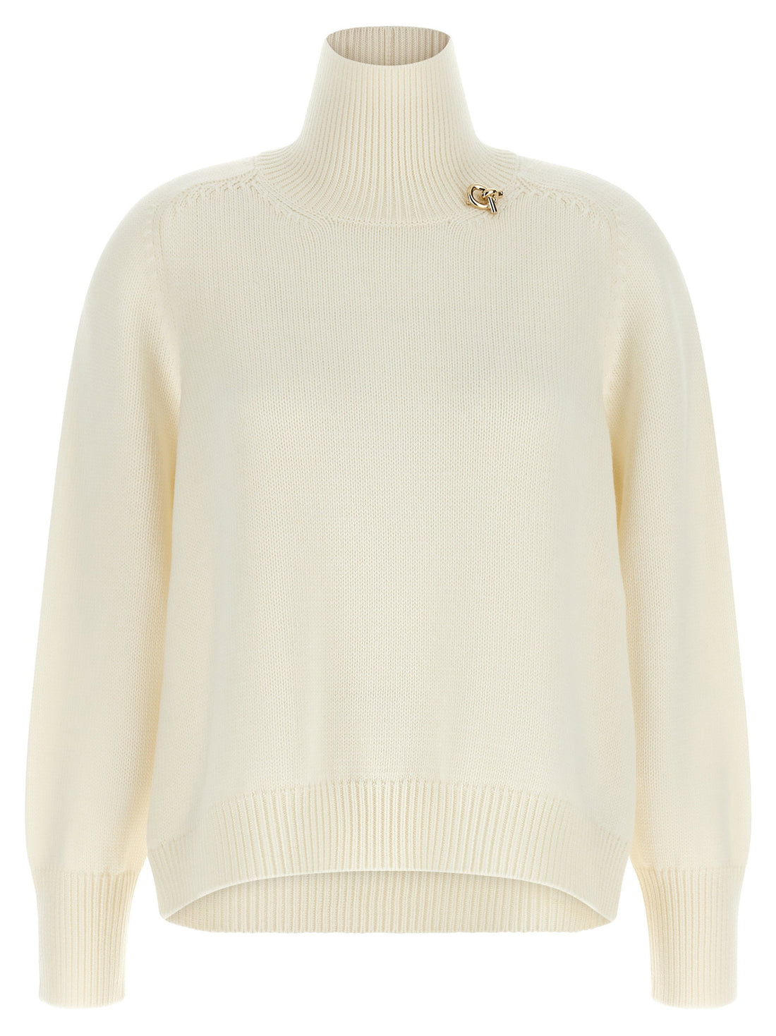 Fabiana Filippi Knot Pin Sweater White