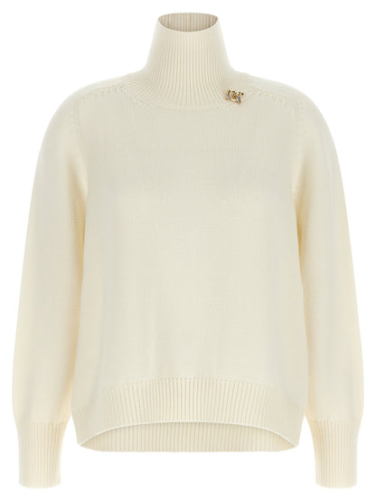 Fabiana Filippi Knot Pin Sweater White