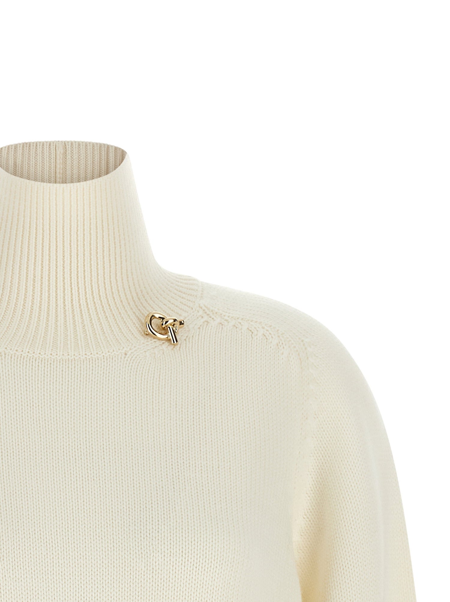 Fabiana Filippi Knot Pin Sweater White