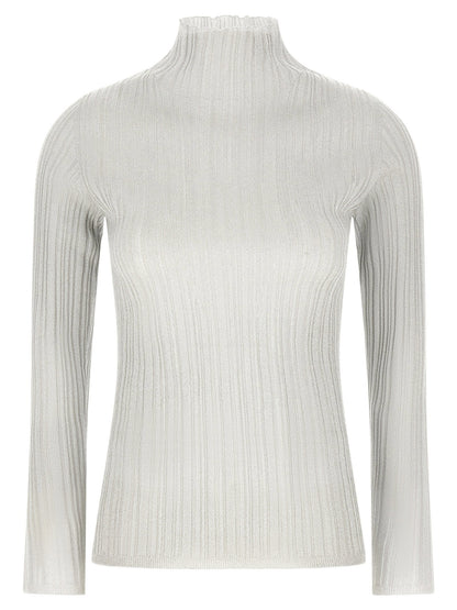 Fabiana Filippi Lamé Thread Sweater Gray