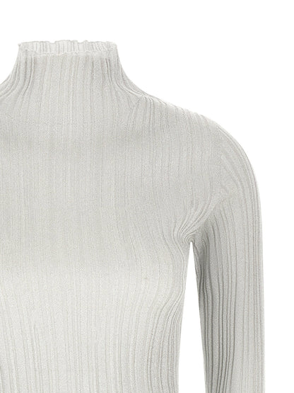 Fabiana Filippi Lamé Thread Sweater Gray