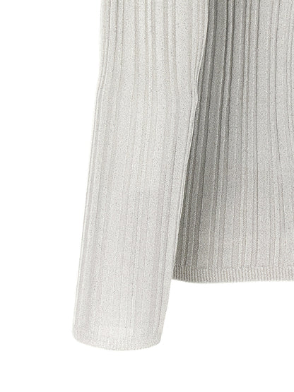 Fabiana Filippi Lamé Thread Sweater Gray