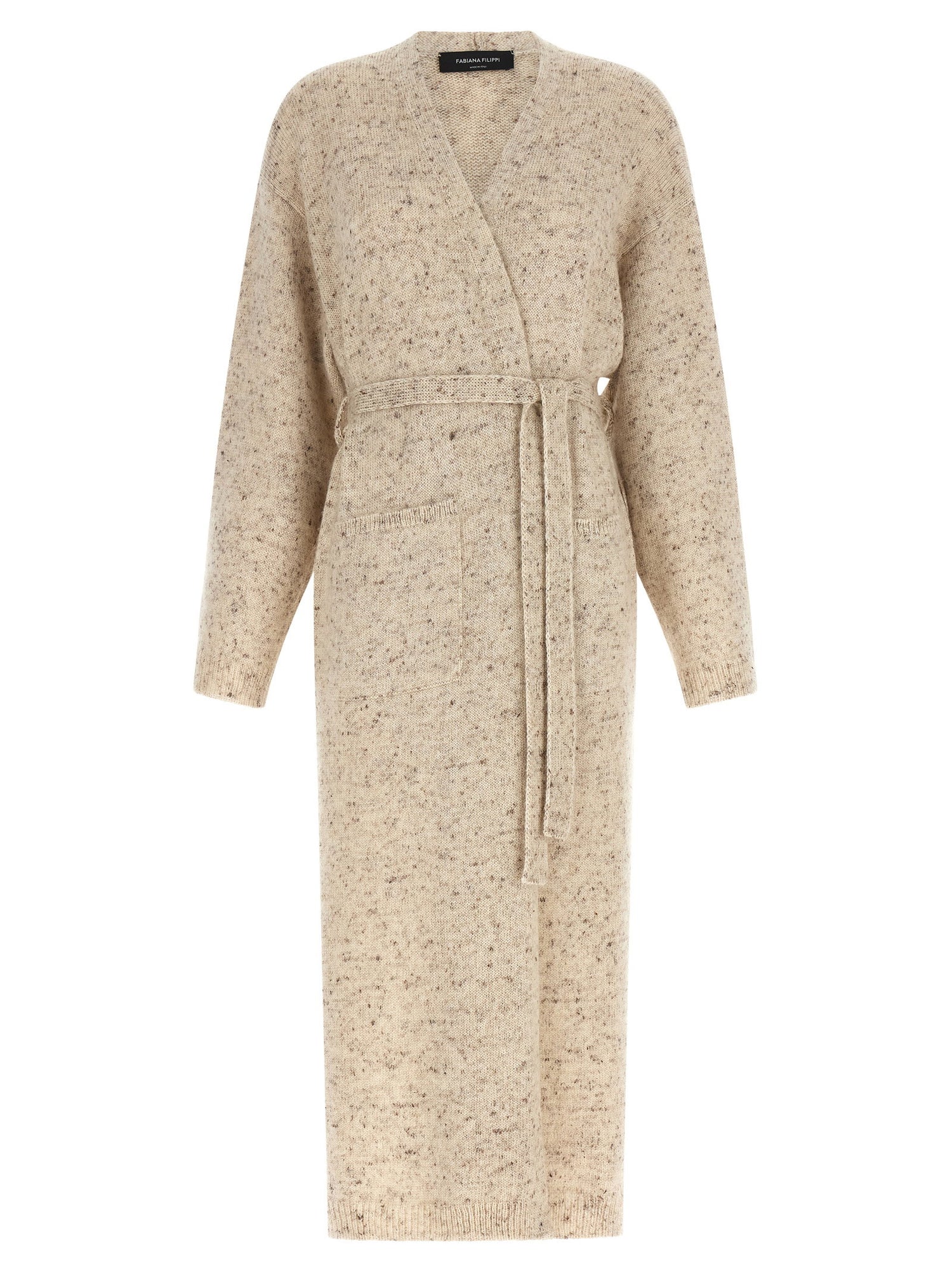 Fabiana Filippi Buttoned Yarn Cardigan Beige