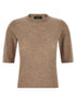 Fabiana Filippi Micro Sequin T-shirt Beige