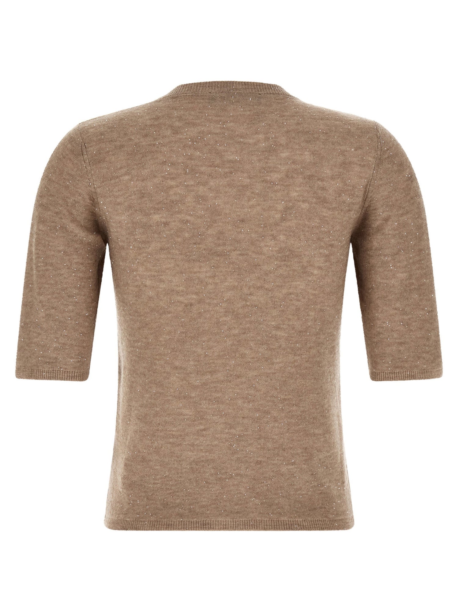 Fabiana Filippi Micro Sequin T-shirt Beige