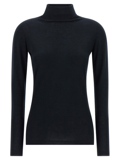 Fabiana Filippi Cashmere And Silk Turtleneck Sweater Blue