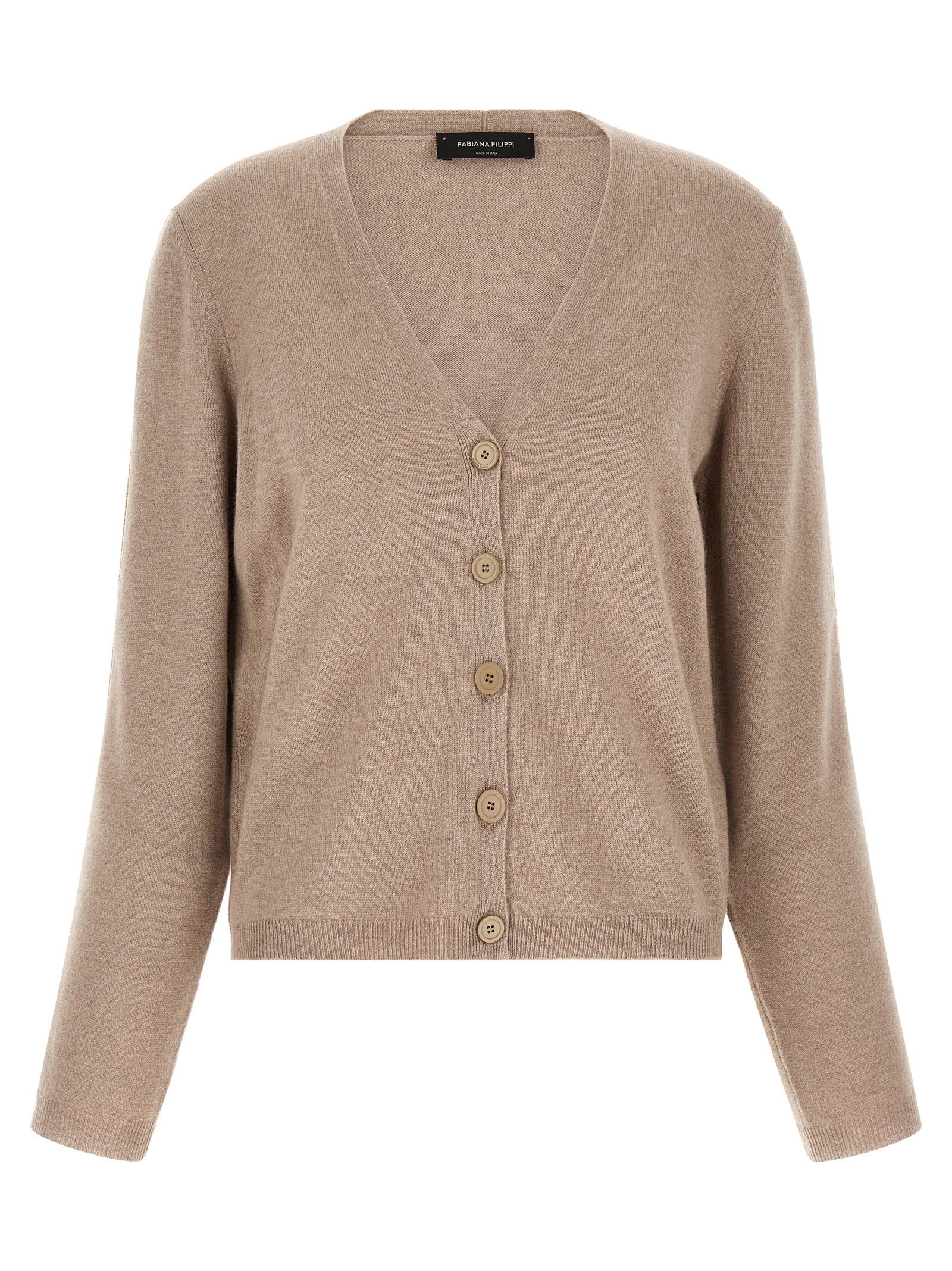 Fabiana Filippi Filo Diamante Cardigan Beige