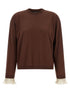 Fabiana Filippi Pleated Cuffs Sweater Brown