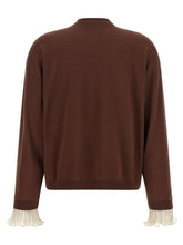 Fabiana Filippi Pleated Cuffs Sweater Brown